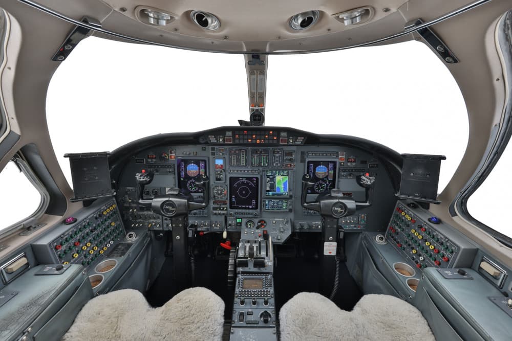 Cabin interior of a Cessna Citation Bravo