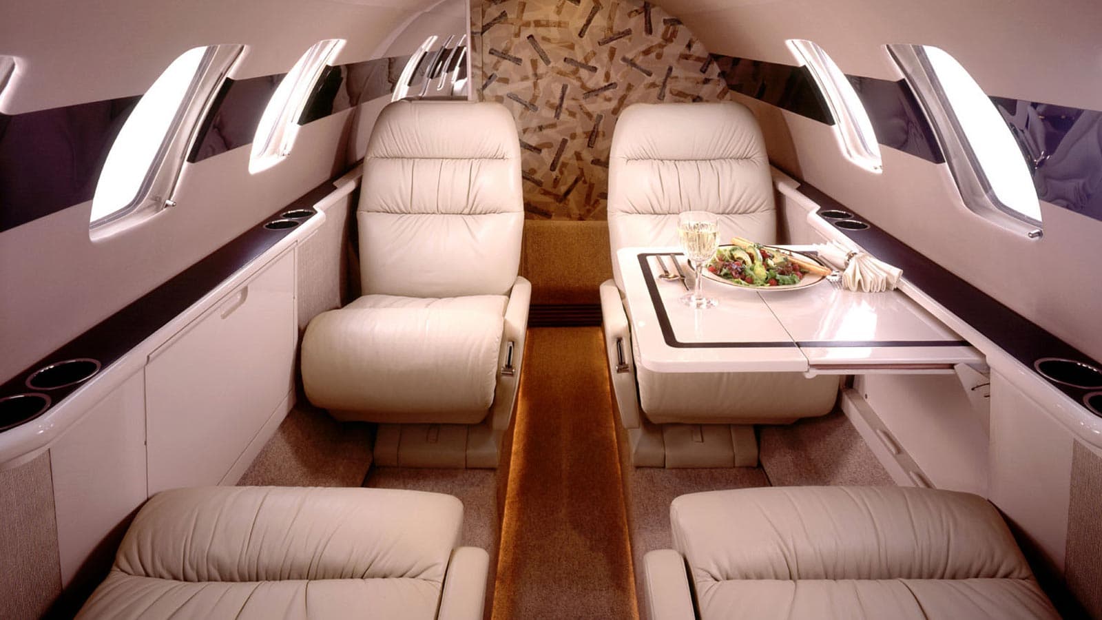 Cabin interior of a Cessna Citation Ultra