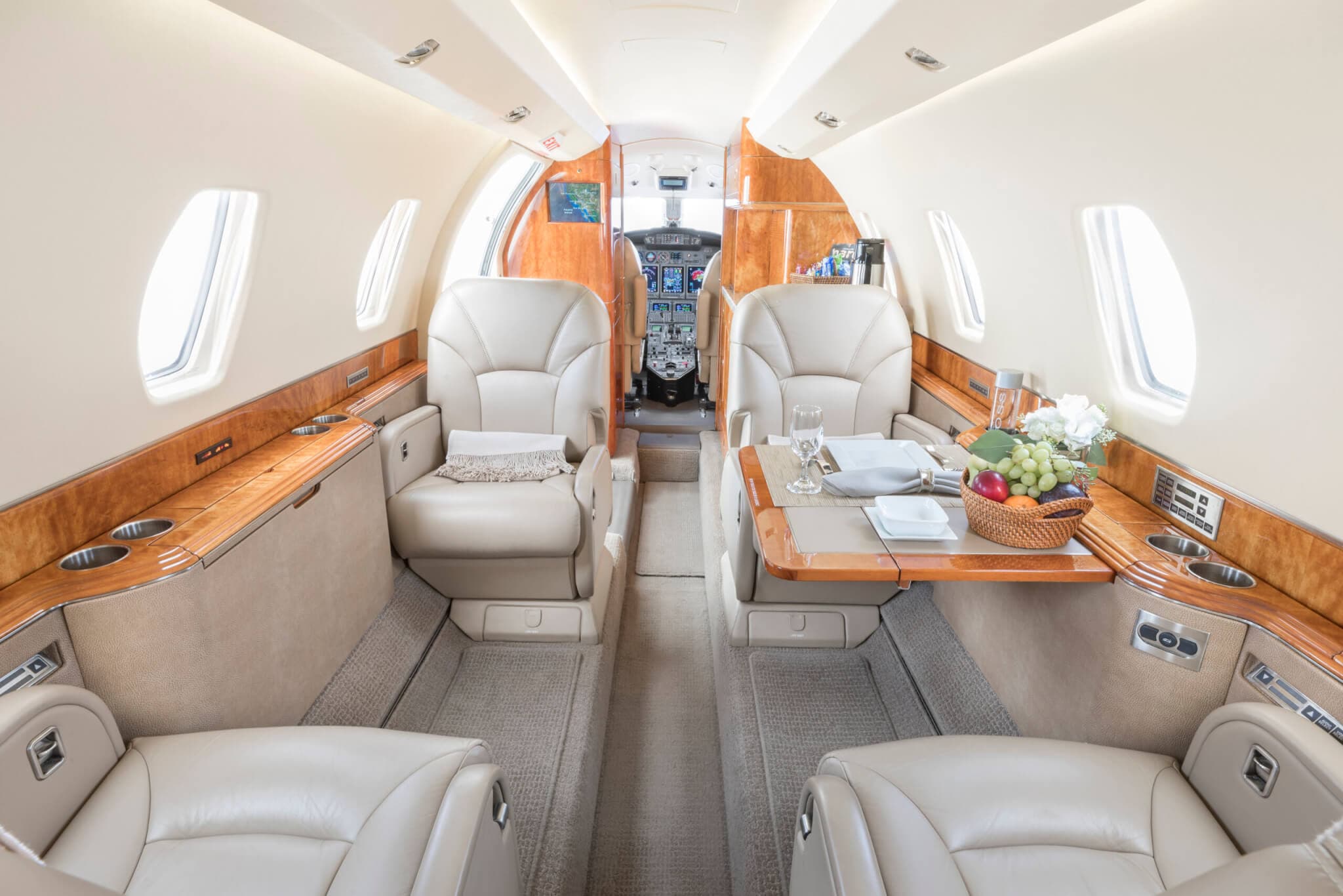 Cabin interior of a Citation X+