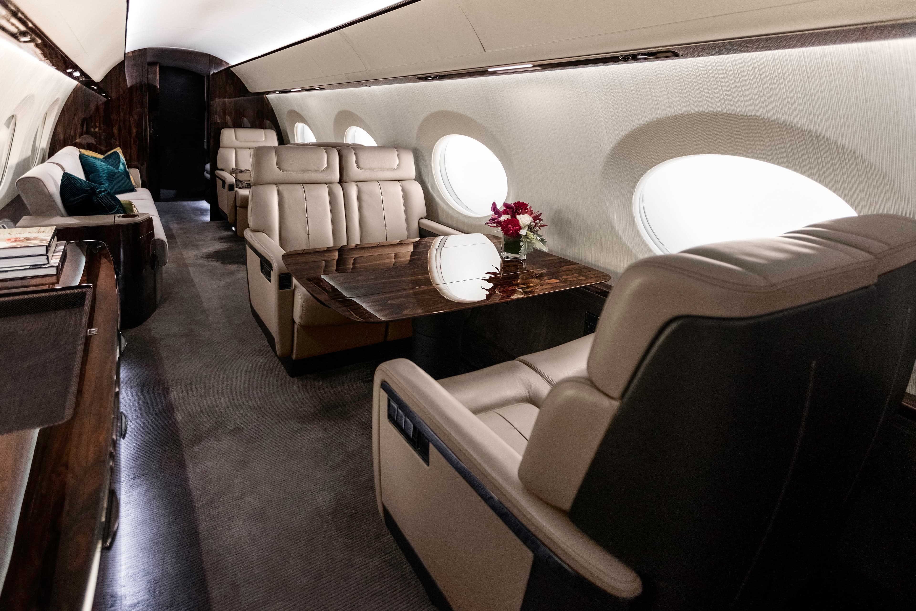 Cabin interior of a Gulfstream G600
