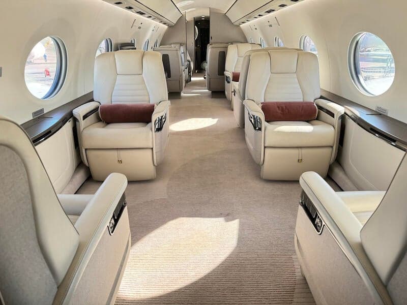 Cabin interior of a Gulfstream G700