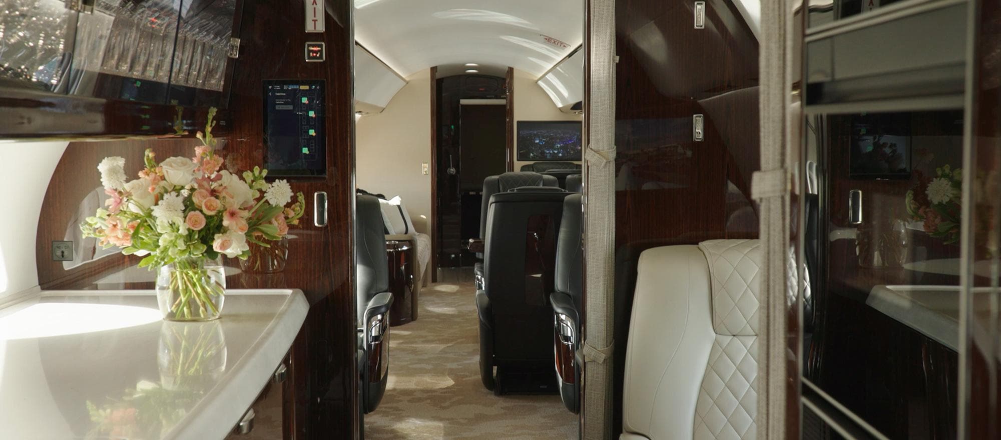 Cabin interior of a Gulfstream G800