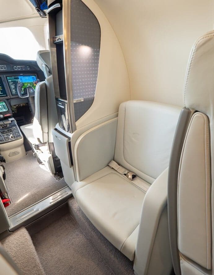 Cabin interior of a HondaJet Elite II