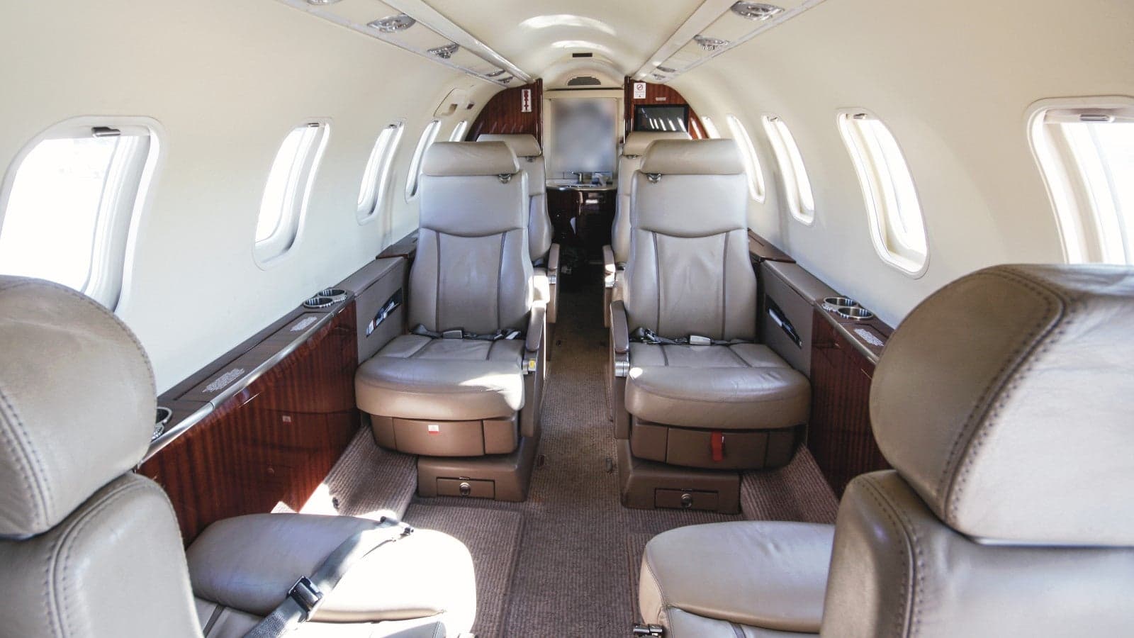 Cabin interior of a Learjet 40XR