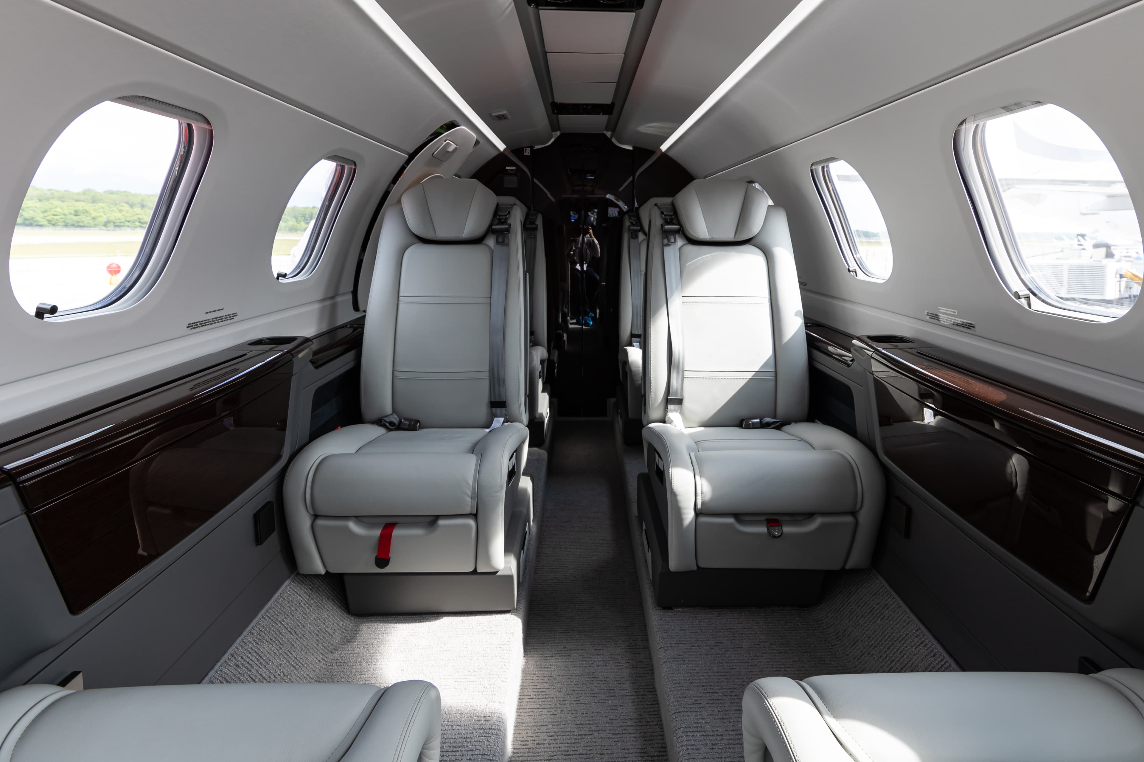 Cabin interior of a Embraer Phenom 300E