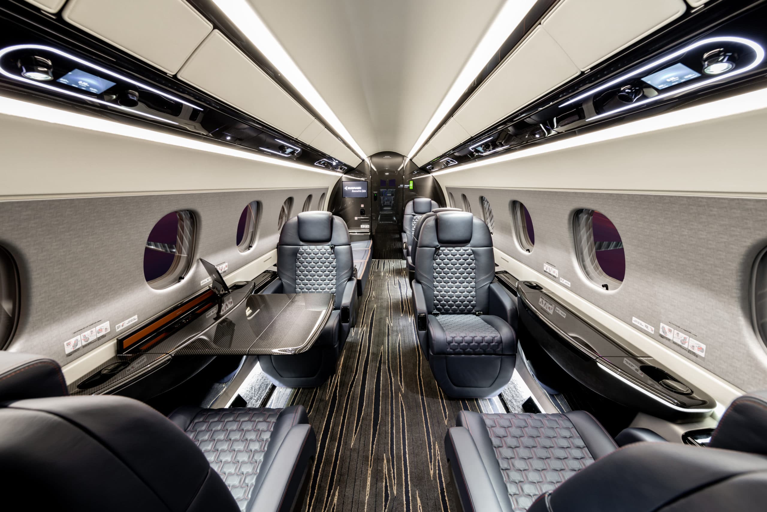 Cabin interior of a Embraer Praetor 600