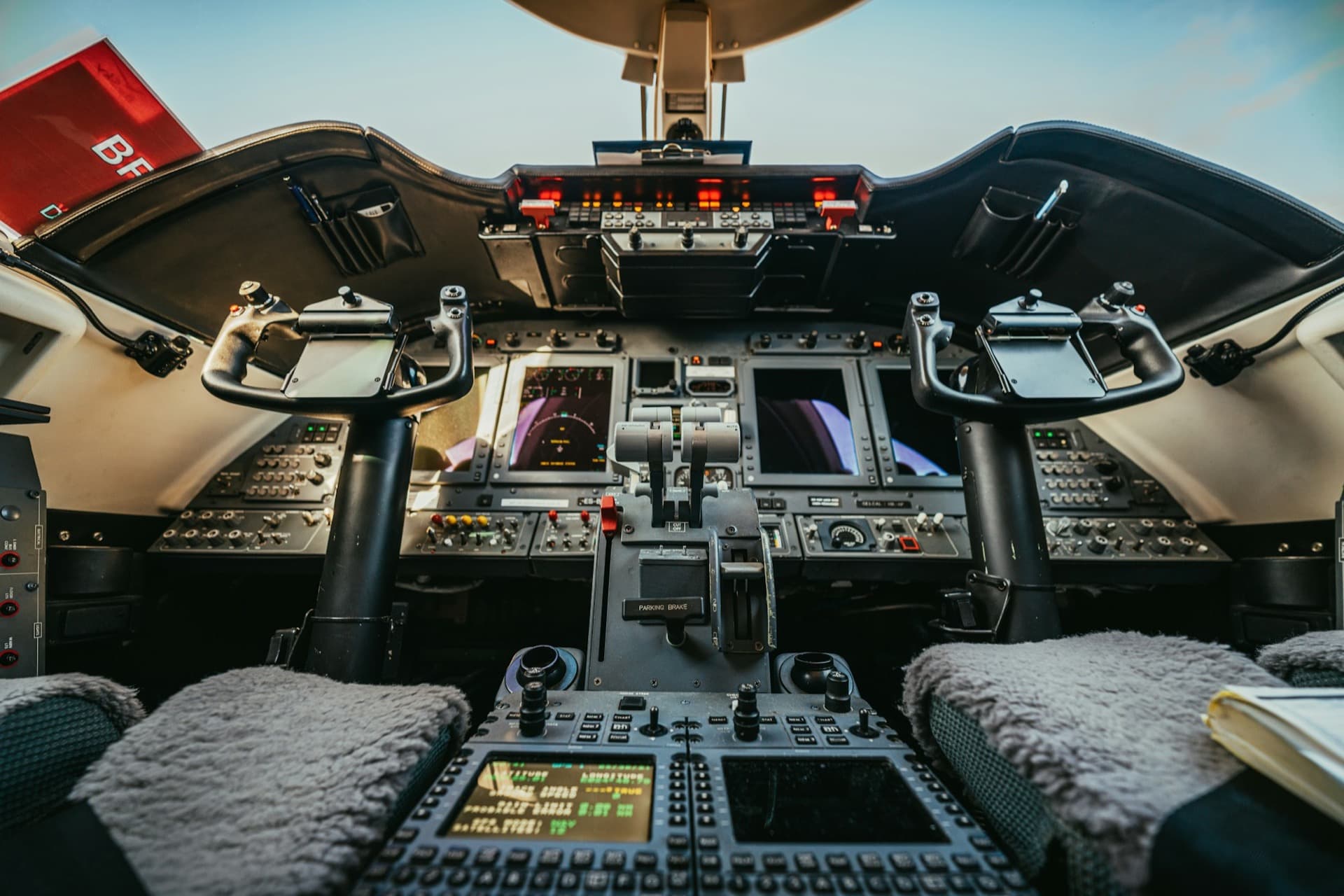 Private jet on tarmac ready for on-demand charter