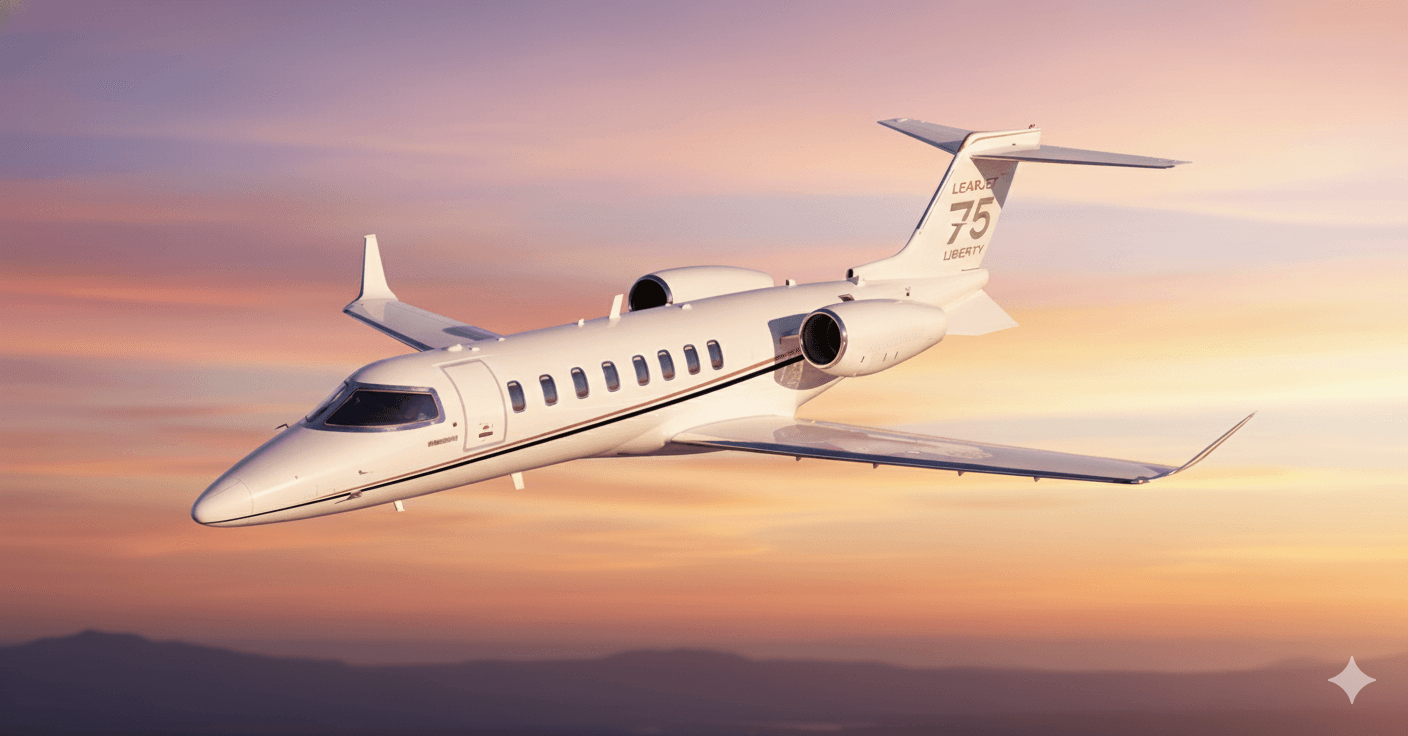 Learjet 75 private jet charter